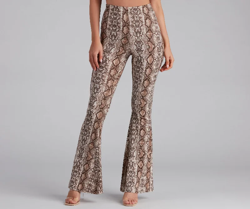 Snake Vibes Flare Pant Classic Straight Pants