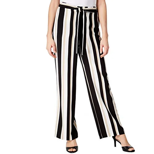 Tie-Front Wide-Leg Pants Chic Faux Leather Pants
