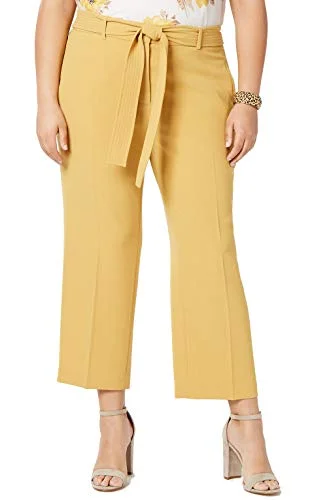 Trendy Plus Size Textured Crepe Pants Modern Stretch Trousers