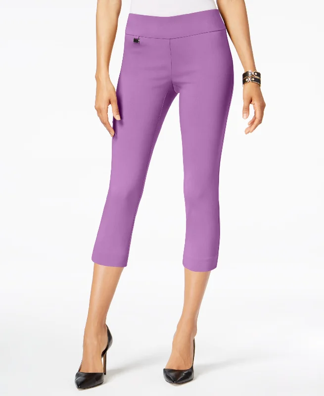 Tummy-Control Pull-On Capri Pants Wide-Legged Palazzos