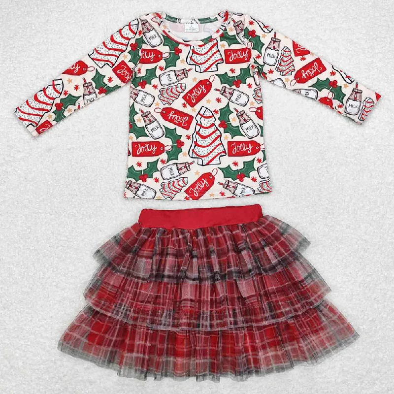 Baby Girls Clothes Christmas Cake Top Ruffle Skirt Sets GLD0883 ruffled skirt detail Baby Girls Clothes Christmas Cake Top Ruffle Skirt Sets GLD0883 ruffled skirt detail
