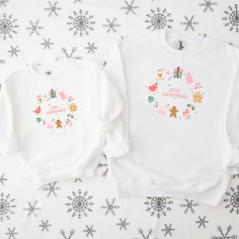 Girl Christmas Matching Sweatshirts