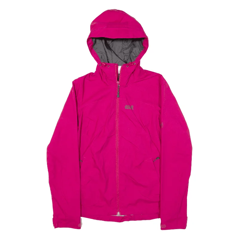 JACK WOLFSKIN Stormlock Womens Rain Jacket Pink Hooded UK 8