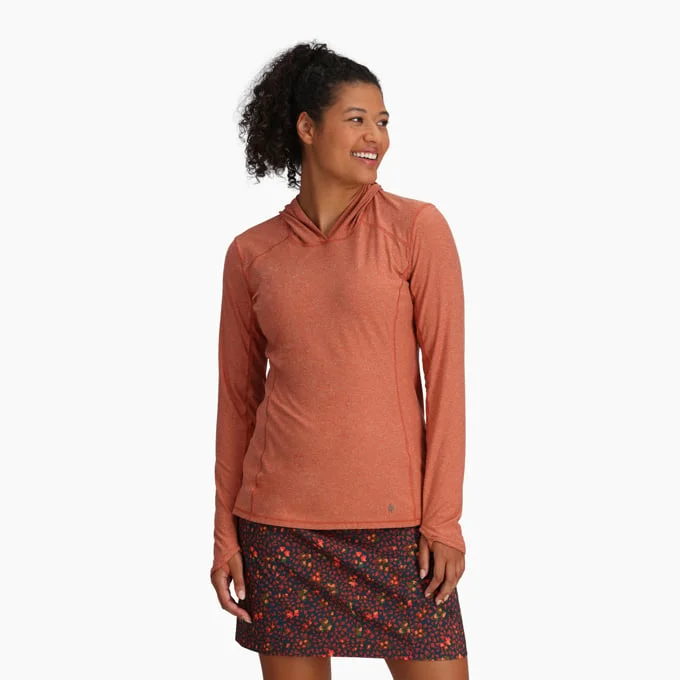 Women's Amp Lite Hoodie - Baked Clay Heather