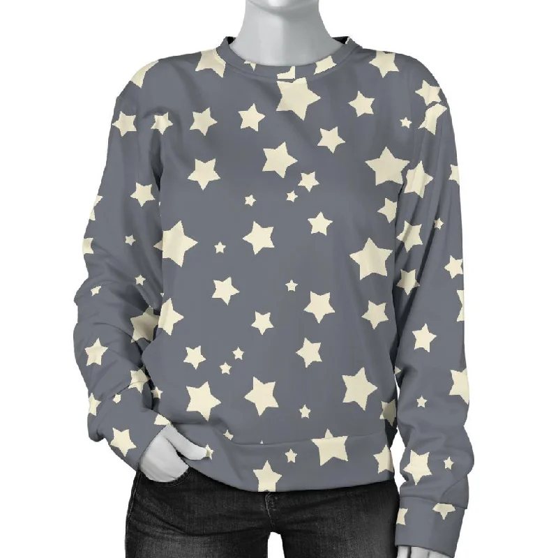 Star Pattern Print Women's Sweatshirt