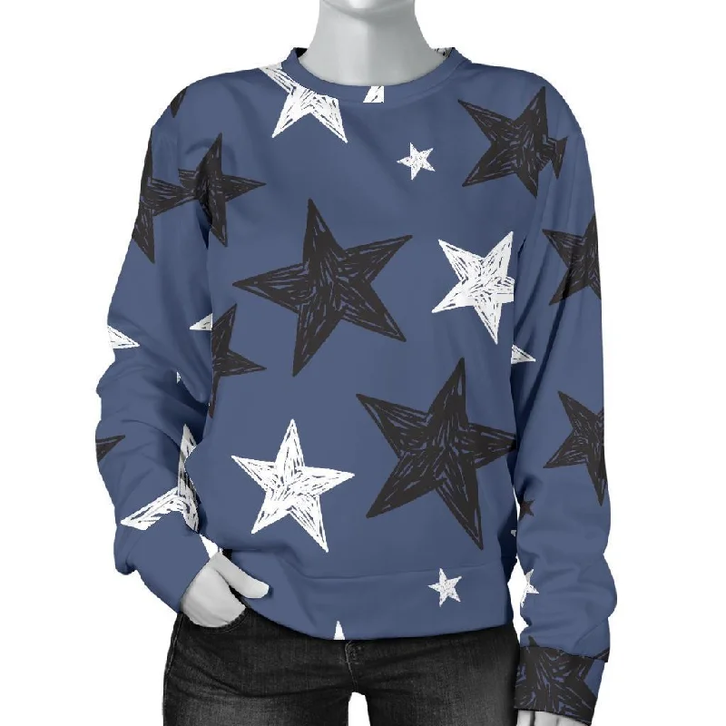 Star Print Pattern Women's Sweatshirt