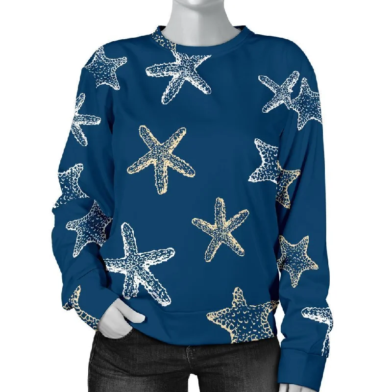 Starfish Pattern Print Women's Sweatshirt