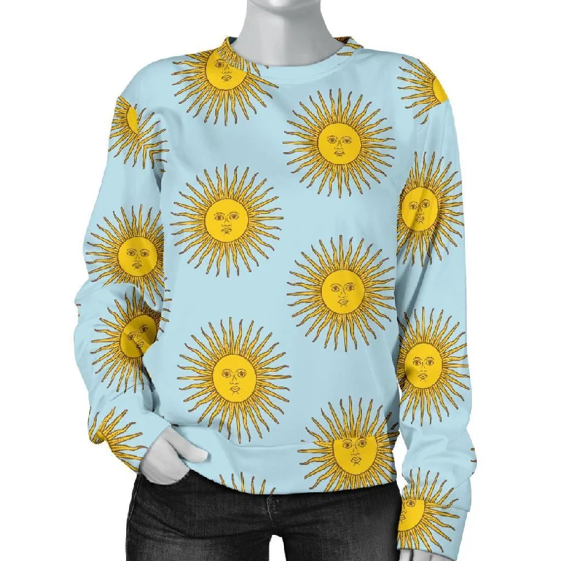 Sun Print Pattern Women's Sweatshirt