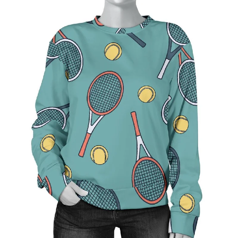 Tennis Print Pattern Women's Sweatshirt