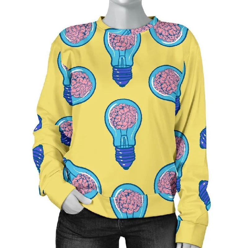 Thinking Brain Pattern Print Women's Sweatshirt