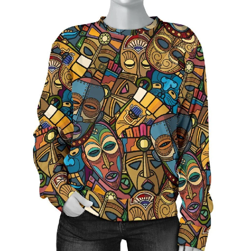 Totem Print Pattern Women's Sweatshirt