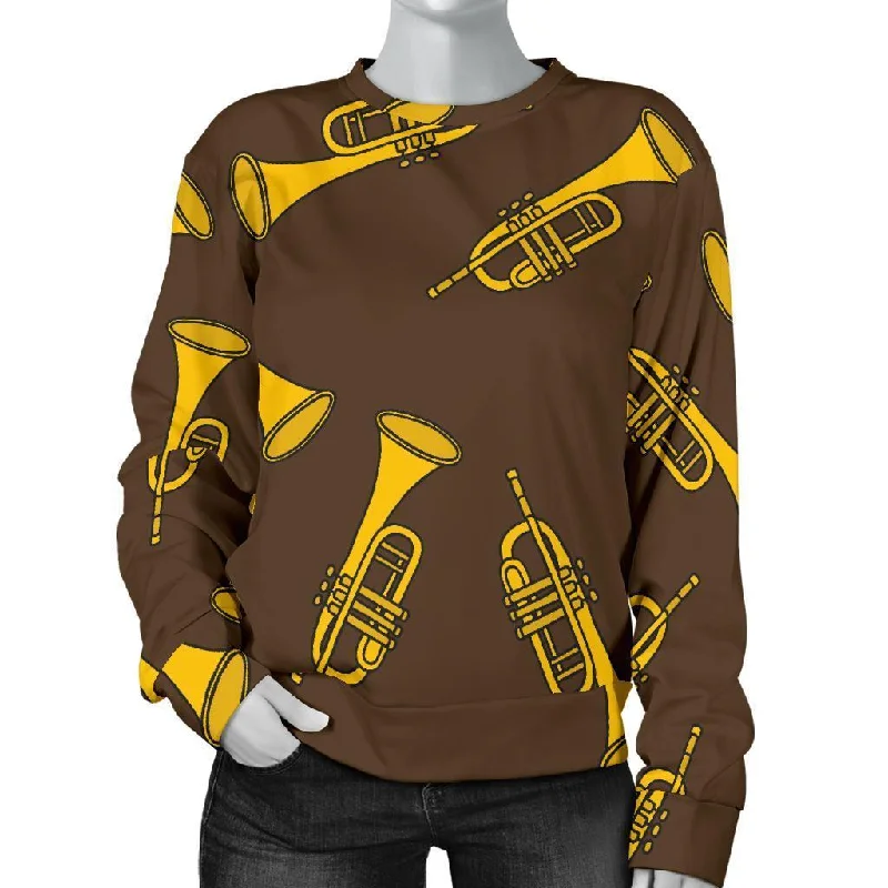 Trumpet Pattern Print Women's Sweatshirt