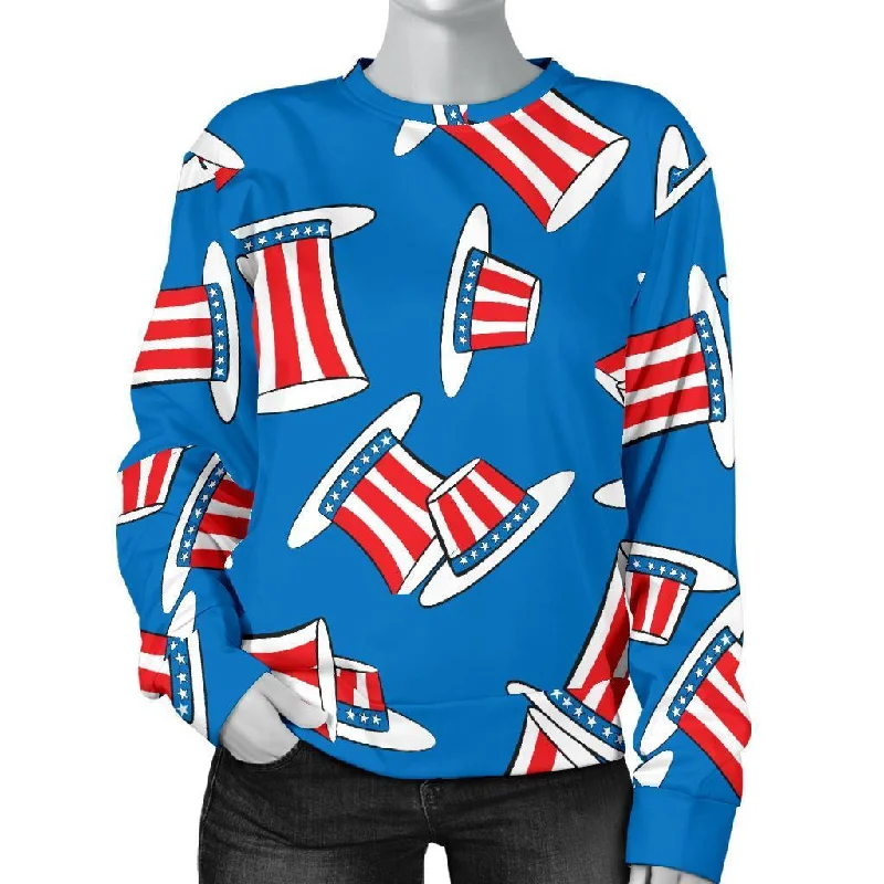 Uncle Sam Pattern Print Women's Sweatshirt