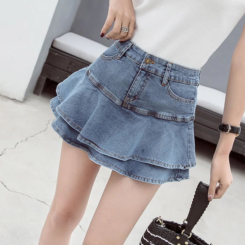 Vintage Denim Mini Skirts Women Summer Sexy Solid Colour Ball Gown Skirts Jeans Female Casual Pocket Slim A-line Mini Skirts maxi skirt elegant Vintage Denim Mini Skirts Women Summer Sexy Solid Colour Ball Gown Skirts Jeans Female Casual Pocket Slim A-line Mini Skirts maxi skirt elegant