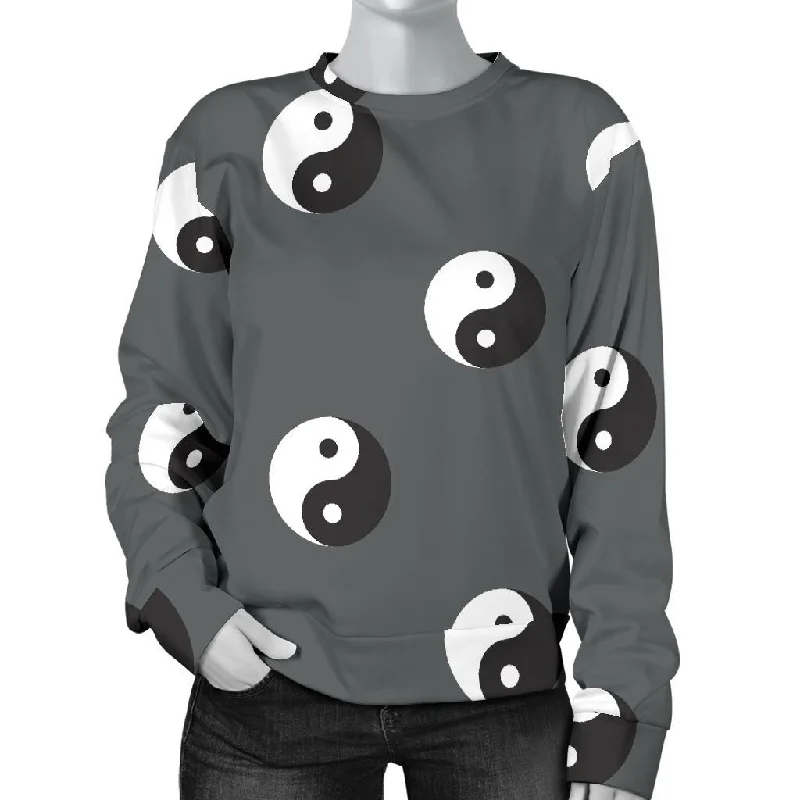 Yin Yang Pattern Print Women's Sweatshirt