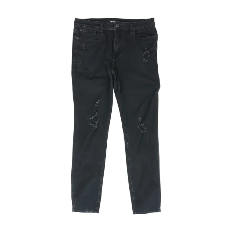 Black Solid Slim Jeans