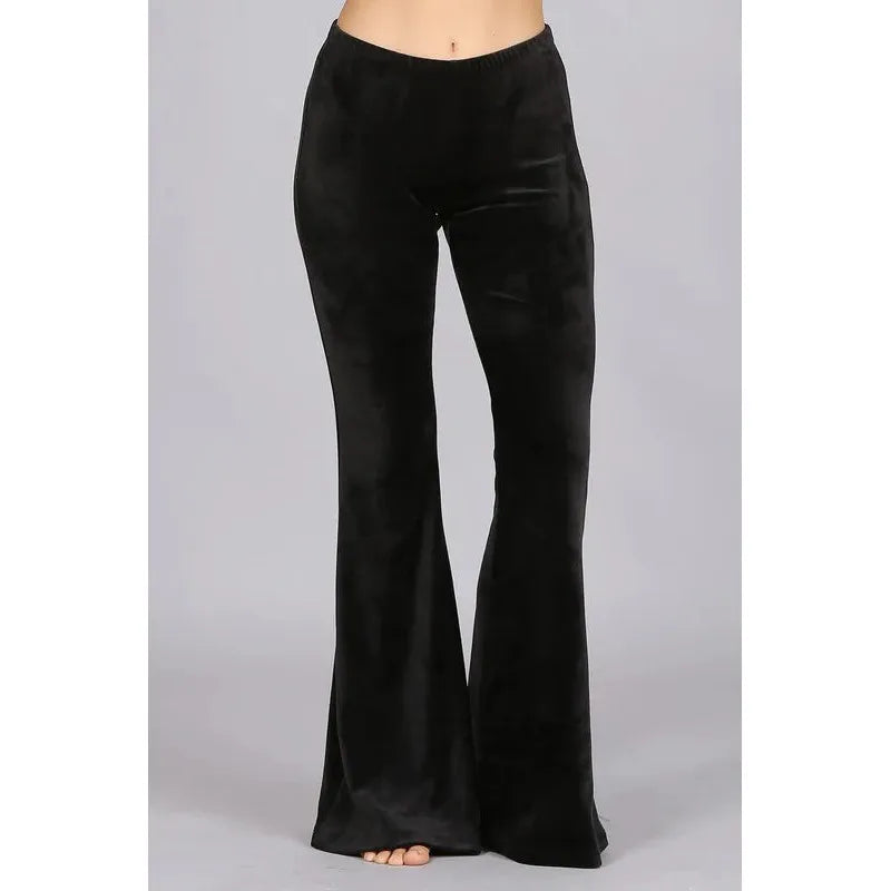 Lucky & Blessed Black Velvet Pants