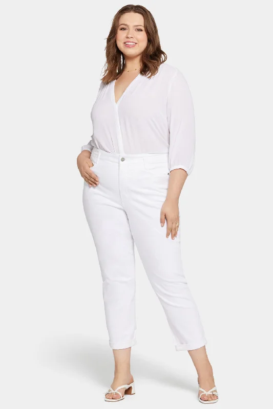 Margot Girlfriend Jeans In Plus Size - Optic White