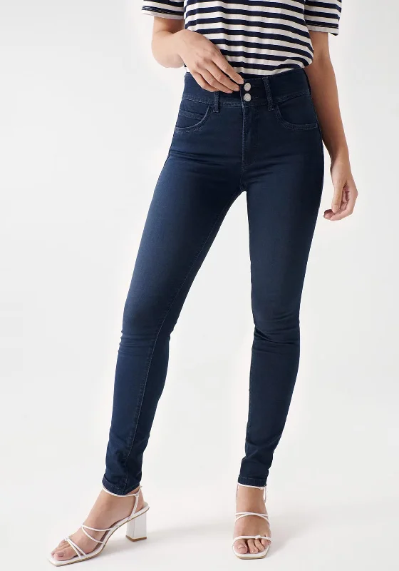 Salsa Secret Push in Skinny Jeans. Dark Blue Denim