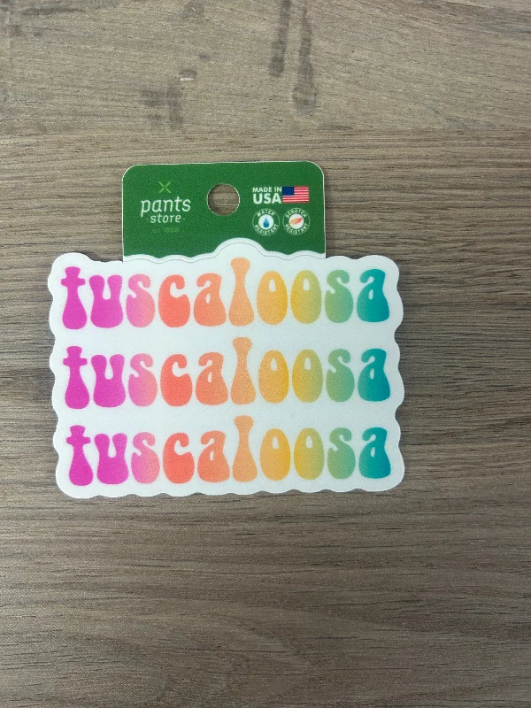 Rainbow Tuscaloosa Bubble Text Rugged