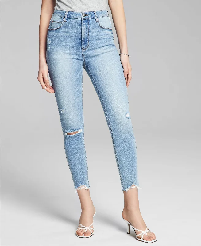 Shark Bite Hem Perfect Skinny Ankle Jeans