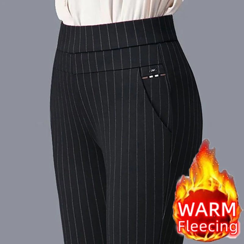 Warm Winter Pencil Pants Fleecing Thermal Womens