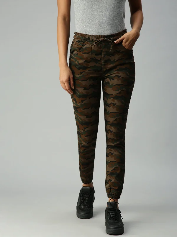 Women Solid Olive Jogger Denim Jeans-LTJO146-Olive