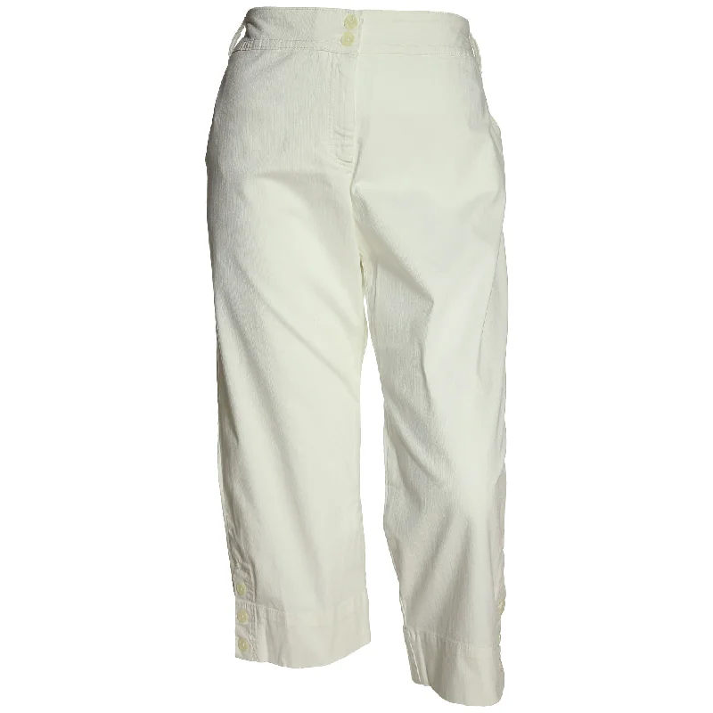 Charter Club White Tummy Slimming Classic Fit Capri Pants