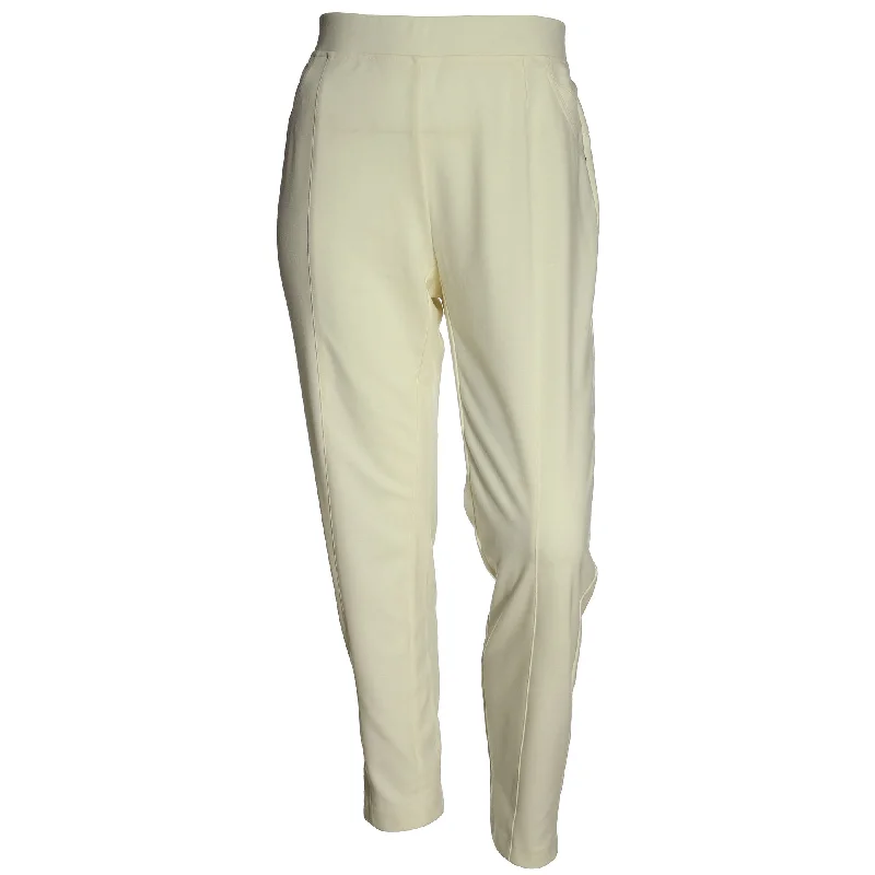 JM Collection Ivory Pull-On Straight Leg Pants