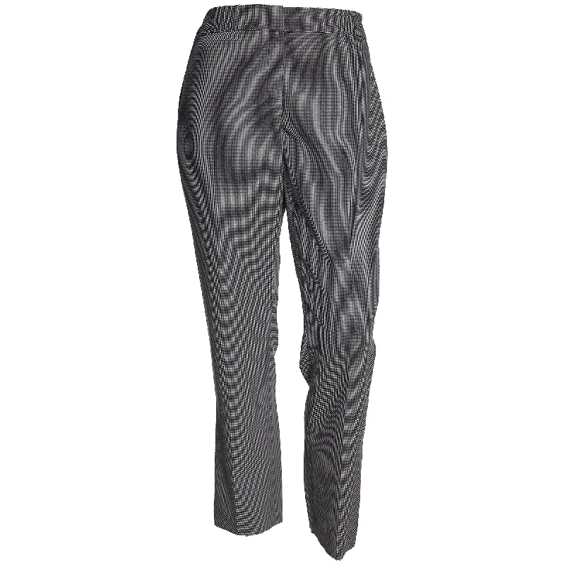 Kasper Black / Ivory Mini Check Print Slim Leg Pants Plus Size