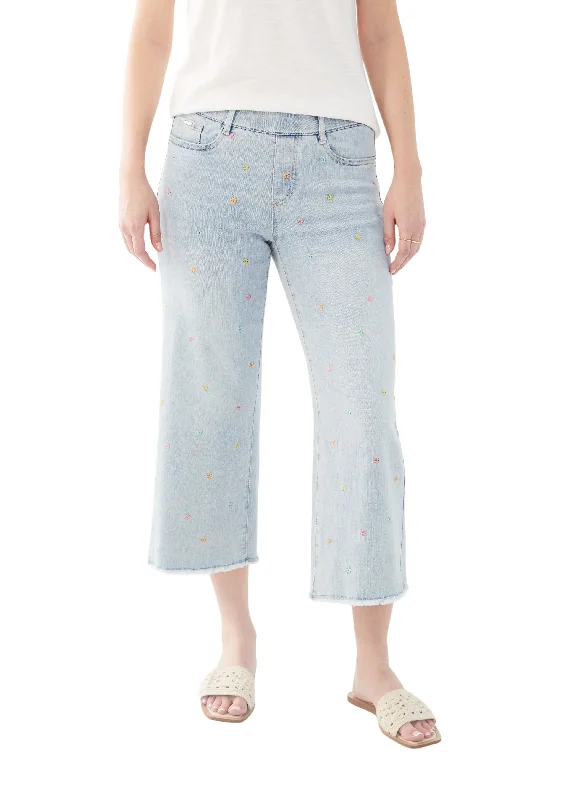 Pull-On Wide Crop Pants