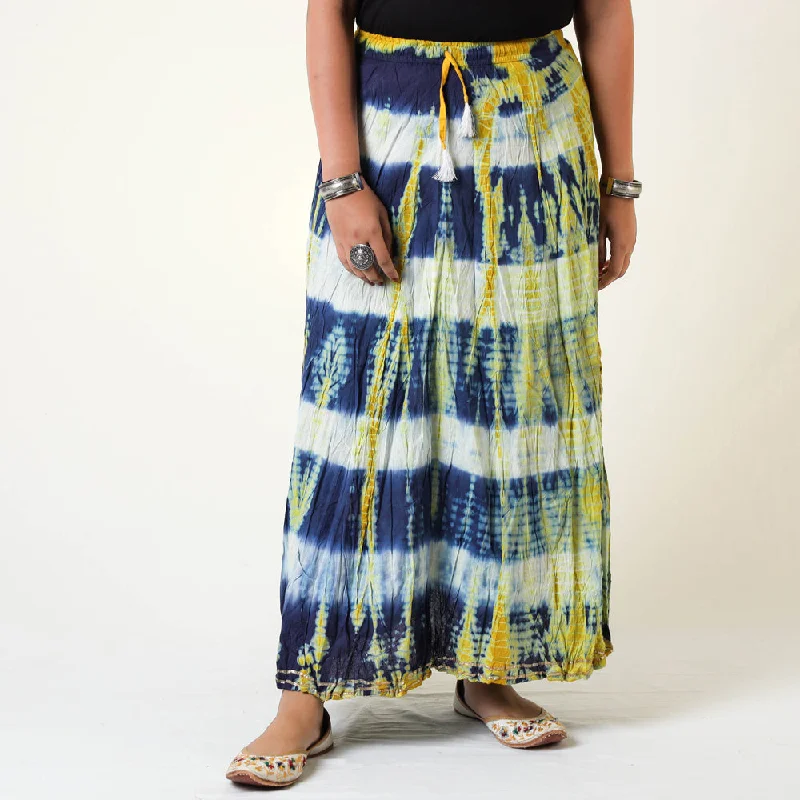 Multicolor - Shibori Tie-Dye Cotton Long Skirt