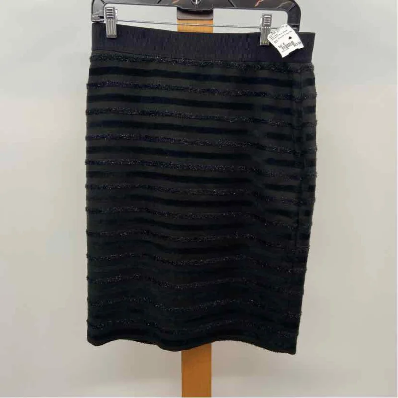 Ann Taylor Women's Size 8 Black Stripe Skirt