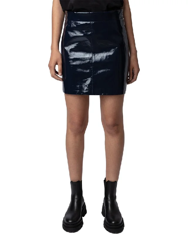 Zadig & Voltaire Jinette Vinyle Leather Skirt