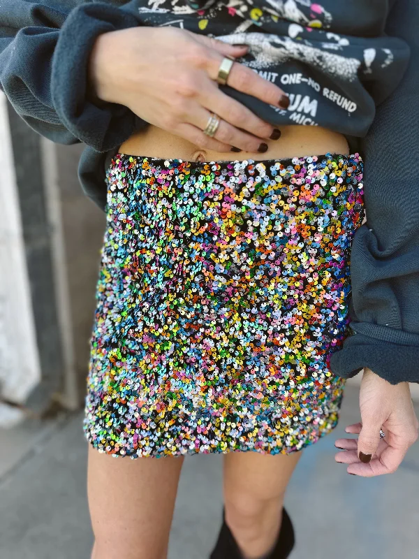 Gilner Farrar | Lilian Skirt - Multi Color Sequin