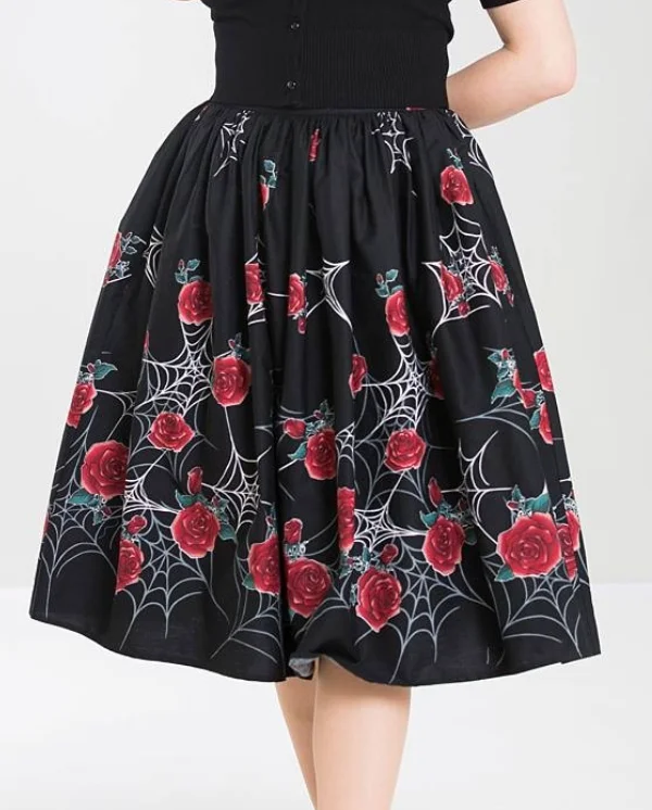 Webs and Roses Sabrina 50's Gathered Swing Skirt